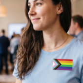 Progressive LGBTQIA-Flagge Namenschild