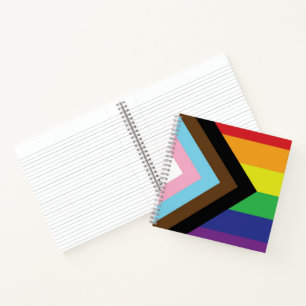 Progressive LGBTQIA-Flagge Notizblock