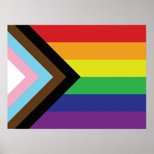 Progressive LGBTQIA-Flagge Poster