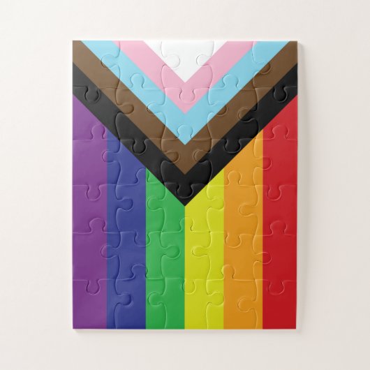 Progressive LGBTQIA-Flagge Puzzle (Vertikal)