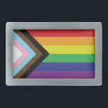 Progressive LGBTQIA-Flagge Rechteckige Gürtelschnalle<br><div class="desc">Farbe: PewterTragen Sie Ihren Selbstausdruck mit diesem benutzerdefinierten rechteckigen Gurtschnalle. Das vollfarbige, lebendige und mit einer UV-beständigen und wasserdichten Beschichtung veredelte Bild zeigt sich in den kommenden Jahren schön gegen diesen veredelten silbernen Gürtelschnalle. Dieser Gürtelschnalle kommt in einer schwarzen Filztasche, die perfekt zum Genken ist. Hergestellt in den USA UV...</div>