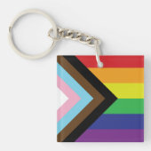 Progressive LGBTQIA-Flagge Schlüsselanhänger (Vorderseite)