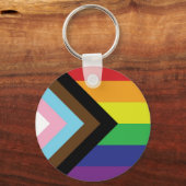 Progressive LGBTQIA-Flagge Schlüsselanhänger (Vorderseite)