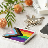 Progressive LGBTQIA-Flagge Schlüsselanhänger (Seite)