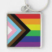 Progressive LGBTQIA-Flagge Schlüsselanhänger (Vorne)