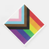 Progressive LGBTQIA-Flagge Serviette (Ecke)