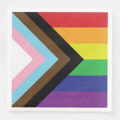 Progressive LGBTQIA-Flagge Serviette (Vorderseite)
