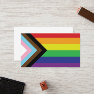 Progressive LGBTQIA-Flagge Treuekarte