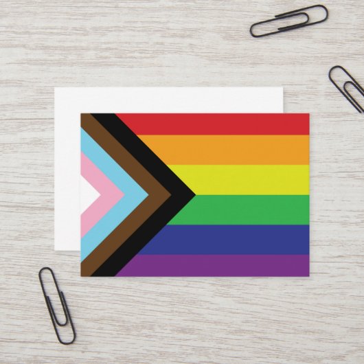 Progressive LGBTQIA-Flagge Visitenkarte (Vorderseite/Rückseite Beispiel)