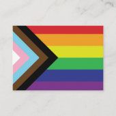 Progressive LGBTQIA-Flagge Visitenkarte (Vorderseite)