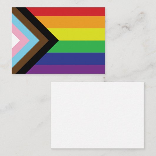 Progressive LGBTQIA-Flagge Visitenkarte (Vorne/Hinten)