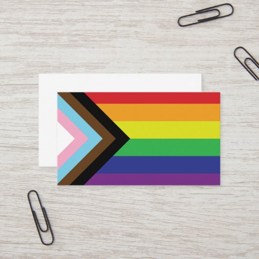 Progressive LGBTQIA-Flagge Visitenkarte (Vorderseite/Rückseite Beispiel)
