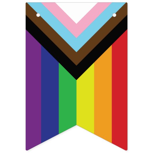 Progressive LGBTQIA-Flagge Wimpelkette (Zweite Fahne)