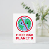 Progressive "No Planet B" Klimakrise Bewusstsein Postkarte (Stehend Vorderseite)