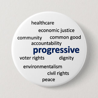 Progressive Philosophie und Werte Button