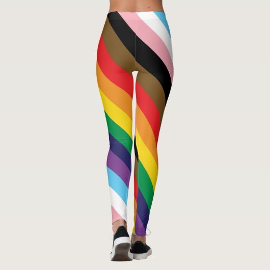 Progressive Pride Rainbow LGBTQ+ Leggings (Rückseite)