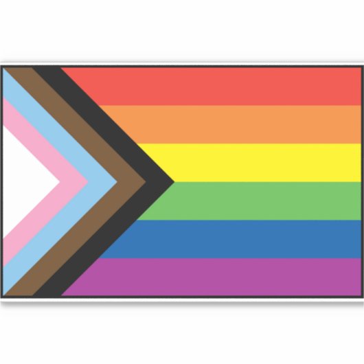 Progressive Pride Sticker (Vorderseite)