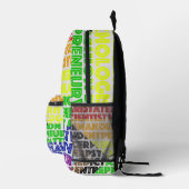 Progressive Rainbow Flag LGBT Gay Script Bedruckter Rucksack (Rechts)