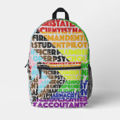 Progressive Rainbow Flag LGBT Gay Script Bedruckter Rucksack (Vorderseite)