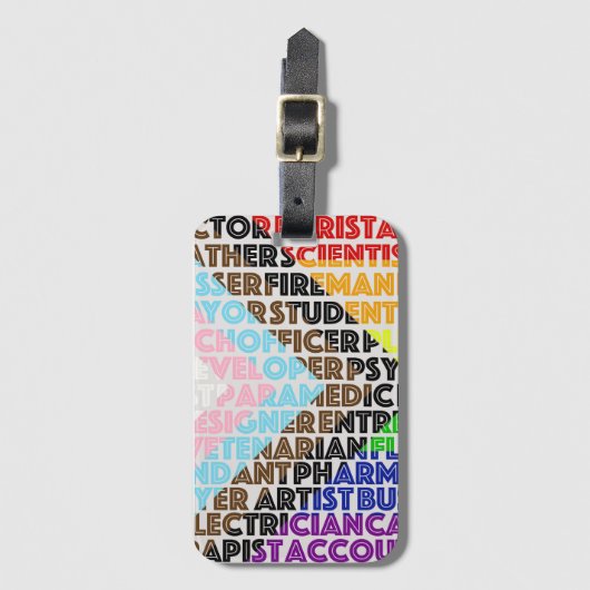 Progressive Rainbow Flag LGBT Gay Script Gepäckanhänger (Vorderseite Vertikal)