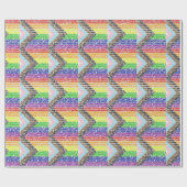 Progressive Rainbow Flag LGBT Gay Script Geschenkpapier (Flach)