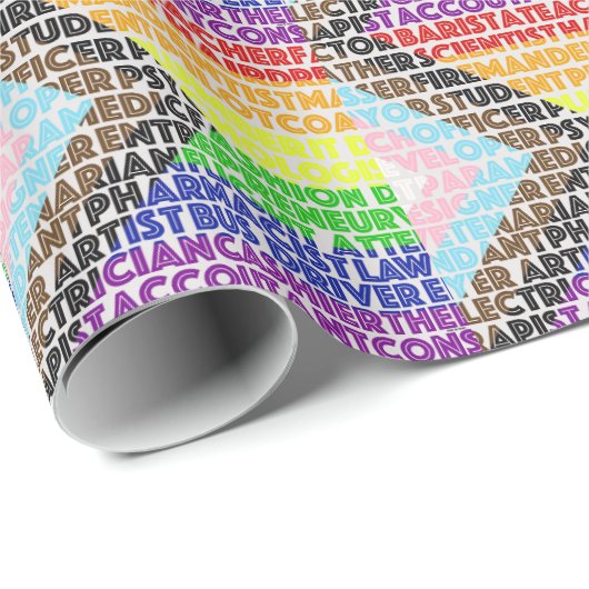 Progressive Rainbow Flag LGBT Gay Script Geschenkpapier (Rolleneckpunkt)