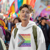 Progressive Rainbow Flag LGBT Gay Script Hoodie