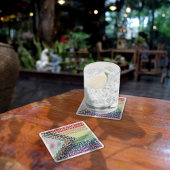 Progressive Rainbow Flag LGBT Gay Script Rechteckiger Pappuntersetzer