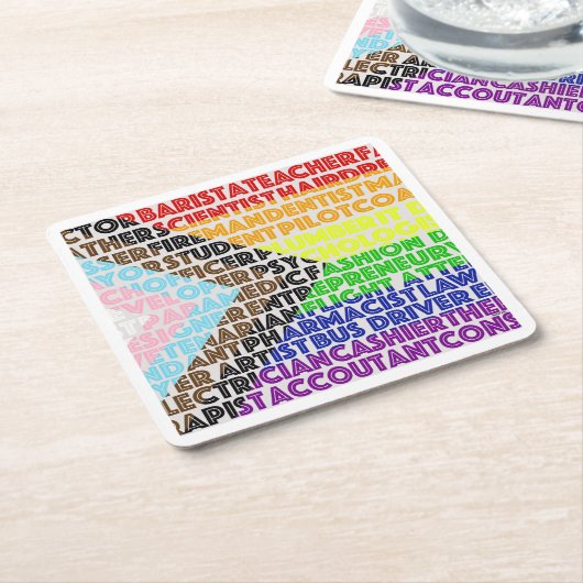 Progressive Rainbow Flag LGBT Gay Script Rechteckiger Pappuntersetzer (angewinkelt)