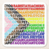 Progressive Rainbow Flag LGBT Gay Script Rechteckiger Pappuntersetzer (Vorderseite)