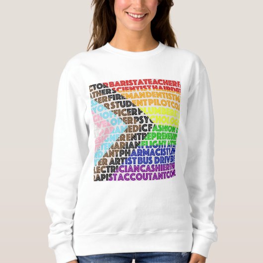 Progressive Rainbow Flag LGBT Gay Script Sweatshirt (Vorderseite)
