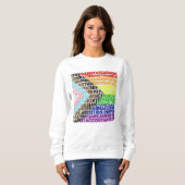 Progressive Rainbow Flag LGBT Gay Script Sweatshirt (Vorne ganz)