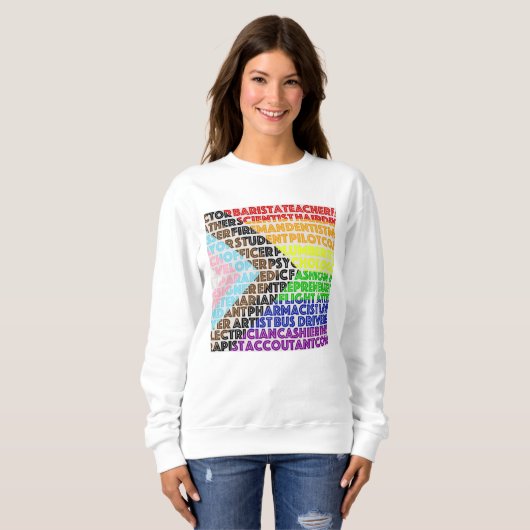 Progressive Rainbow Flag LGBT Gay Script Sweatshirt (Vorne ganz)