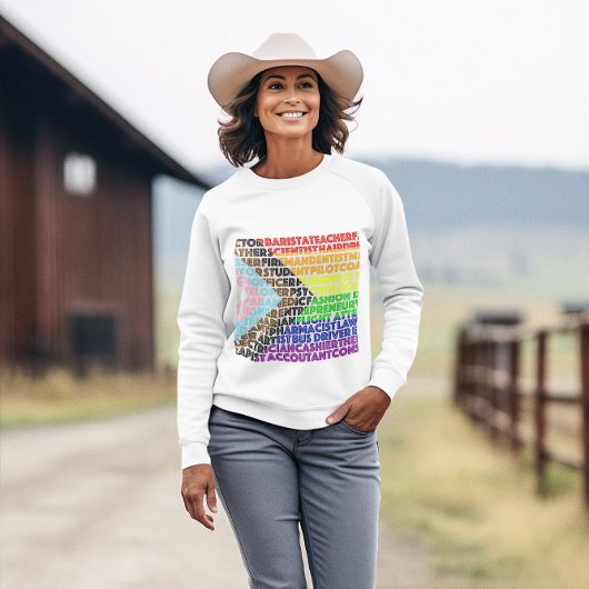 Progressive Rainbow Flag LGBT Gay Script Sweatshirt