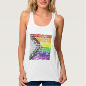 Progressive Rainbow Flag LGBT Gay Script Tank Top (Vorderseite)