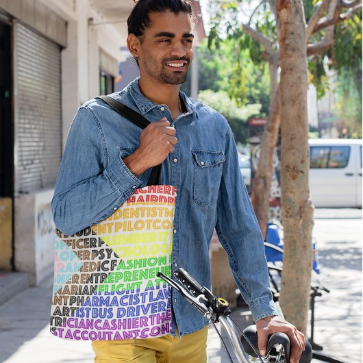 Progressive Rainbow Flag LGBT Gay Script Tasche