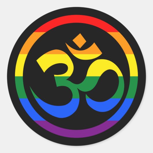 Progressive Rainbow LGBTQ Goa Community Symbol Runder Aufkleber (Vorderseite)