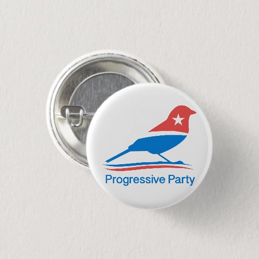 Progressiver Party-Knopf klein Button (Vorne & Hinten)