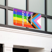 Progressiver PRIDE-Flag-Banner - Vertikal Banner (Äußeres Gebäude)
