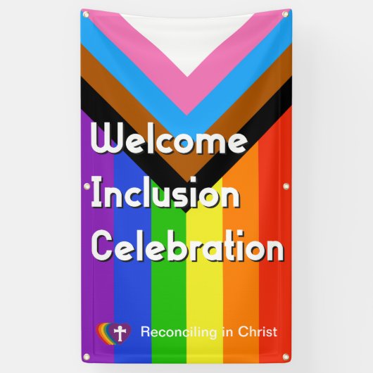 Progressiver PRIDE-Flag-Banner - Vertikal Banner (Vertikal)