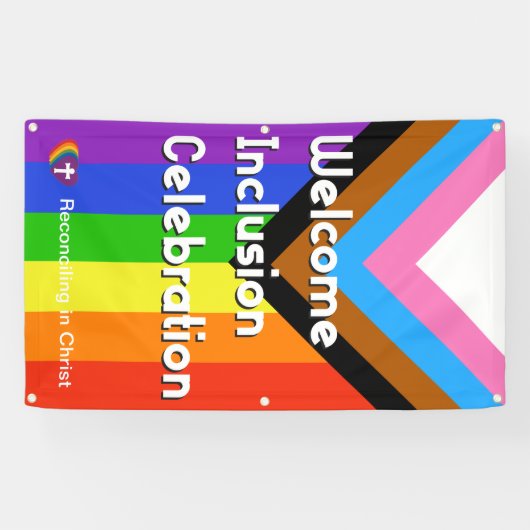 Progressiver PRIDE-Flag-Banner - Vertikal Banner (Horizontal)