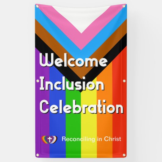 Progressiver PRIDE-Flag-Banner - Vertikal Banner (Vertikal)