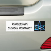 Progressiver weltlicher Humanist - Blau Autoaufkleber (Auf Auto)