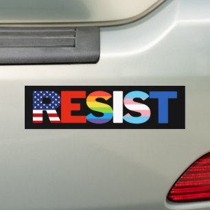 Progressiver Widerstand gegen Trump bei LGBTQ Prid Autoaufkleber