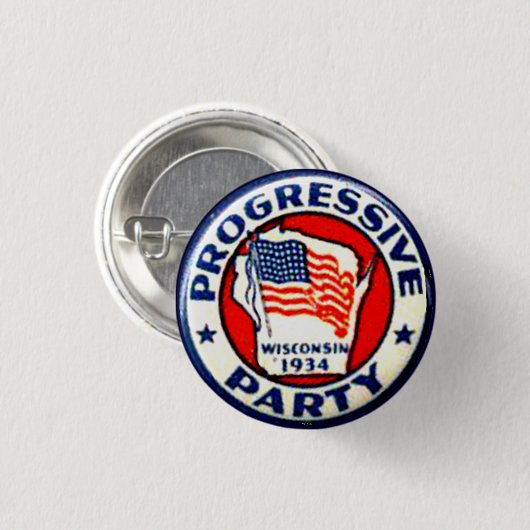 Progressives Party - Knopf Button (Vorne & Hinten)