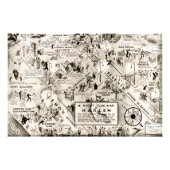 Prohibition Era Harlem, New York Speakeasy Map Fotodruck (Vorne)