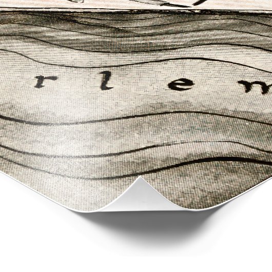 Prohibition Era Harlem, New York Speakeasy Map Fotodruck (Ecke)