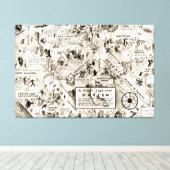 Prohibition Era Harlem, New York Speakeasy Map Leinwanddruck (Insitu (Holzboden))