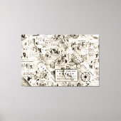 Prohibition Era Harlem, New York Speakeasy Map Leinwanddruck (Vorderseite)