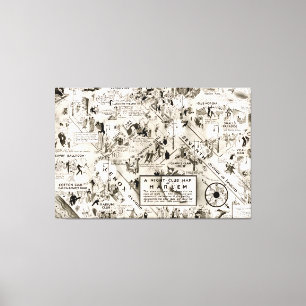 Prohibition Era Harlem, New York Speakeasy Map Leinwanddruck